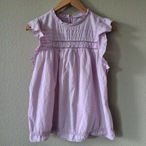 Old Navy Lavender Lace-Trimmed Blouse with Capped Sleeves Size Medium